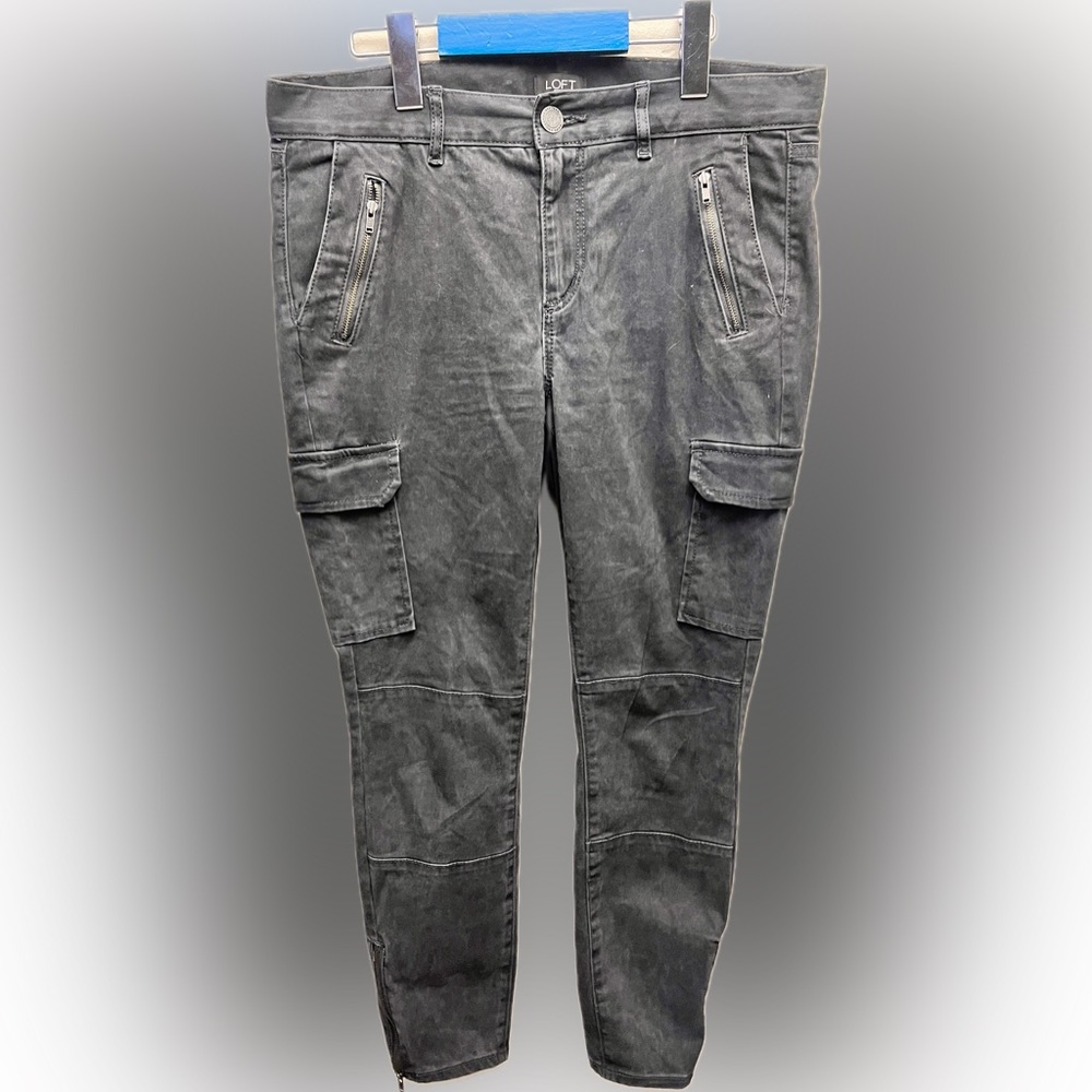 LOFT Petite Sateen Cargo Leggings